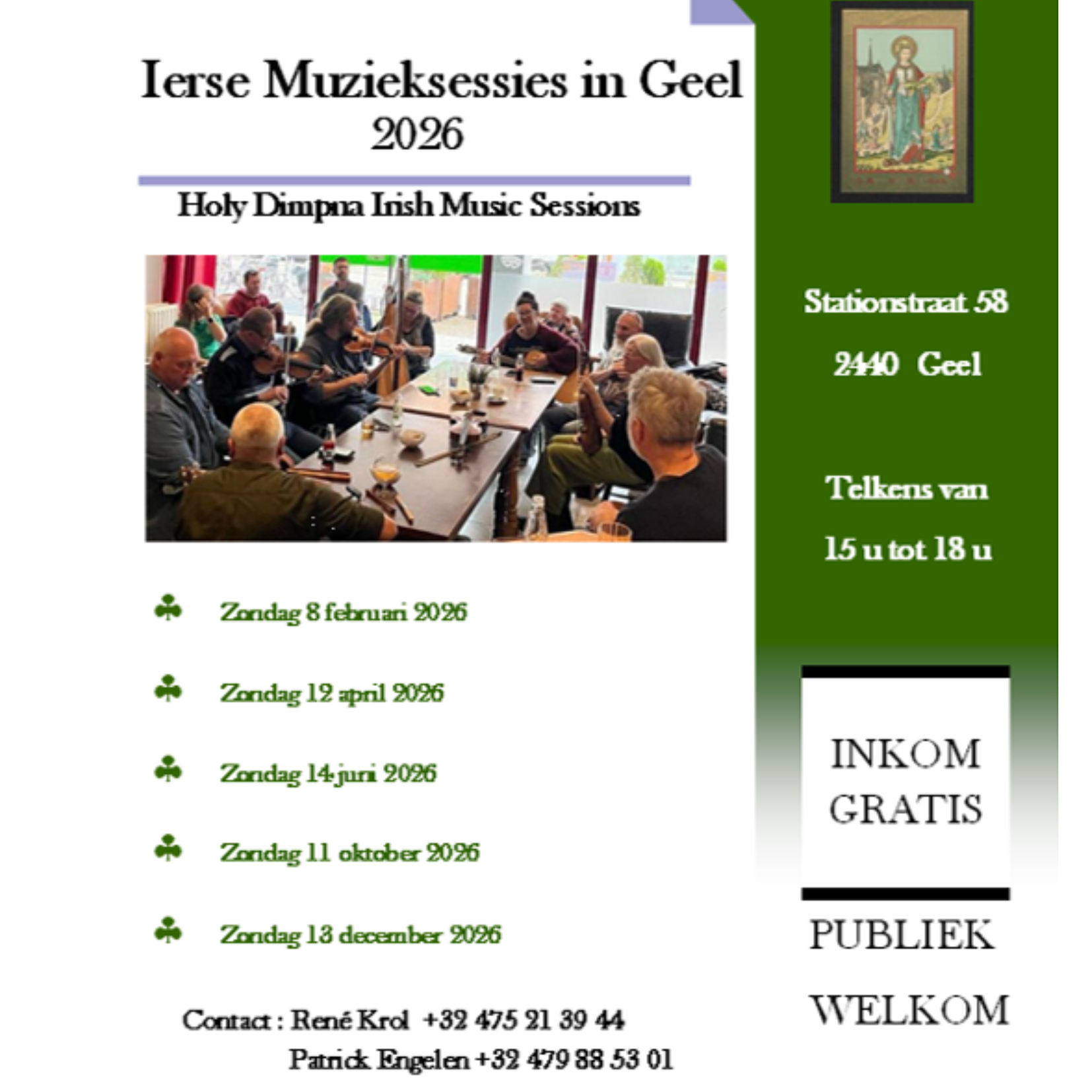 Ierse Muzieksessie in Geel