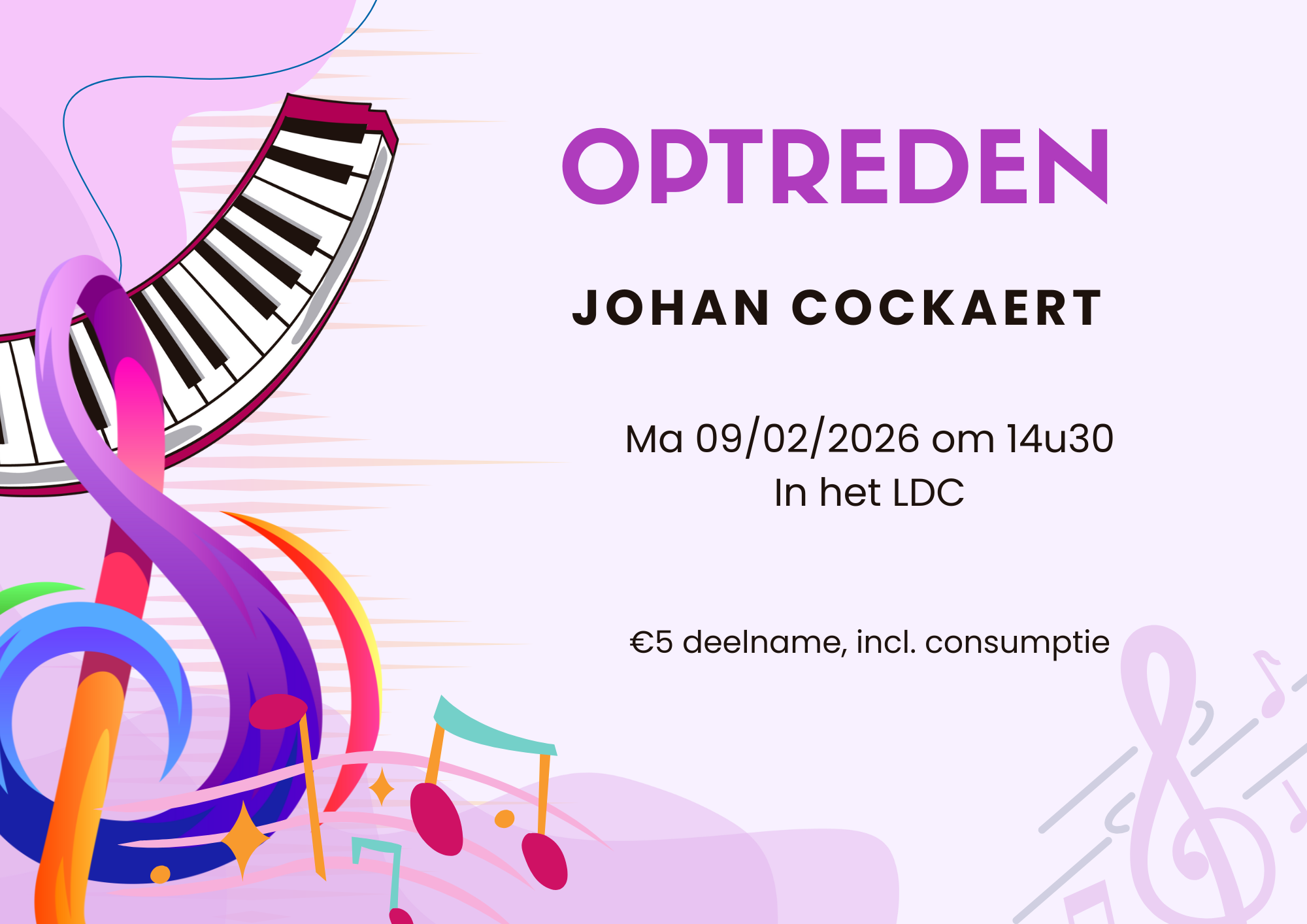 Optreden Johan Cockaert