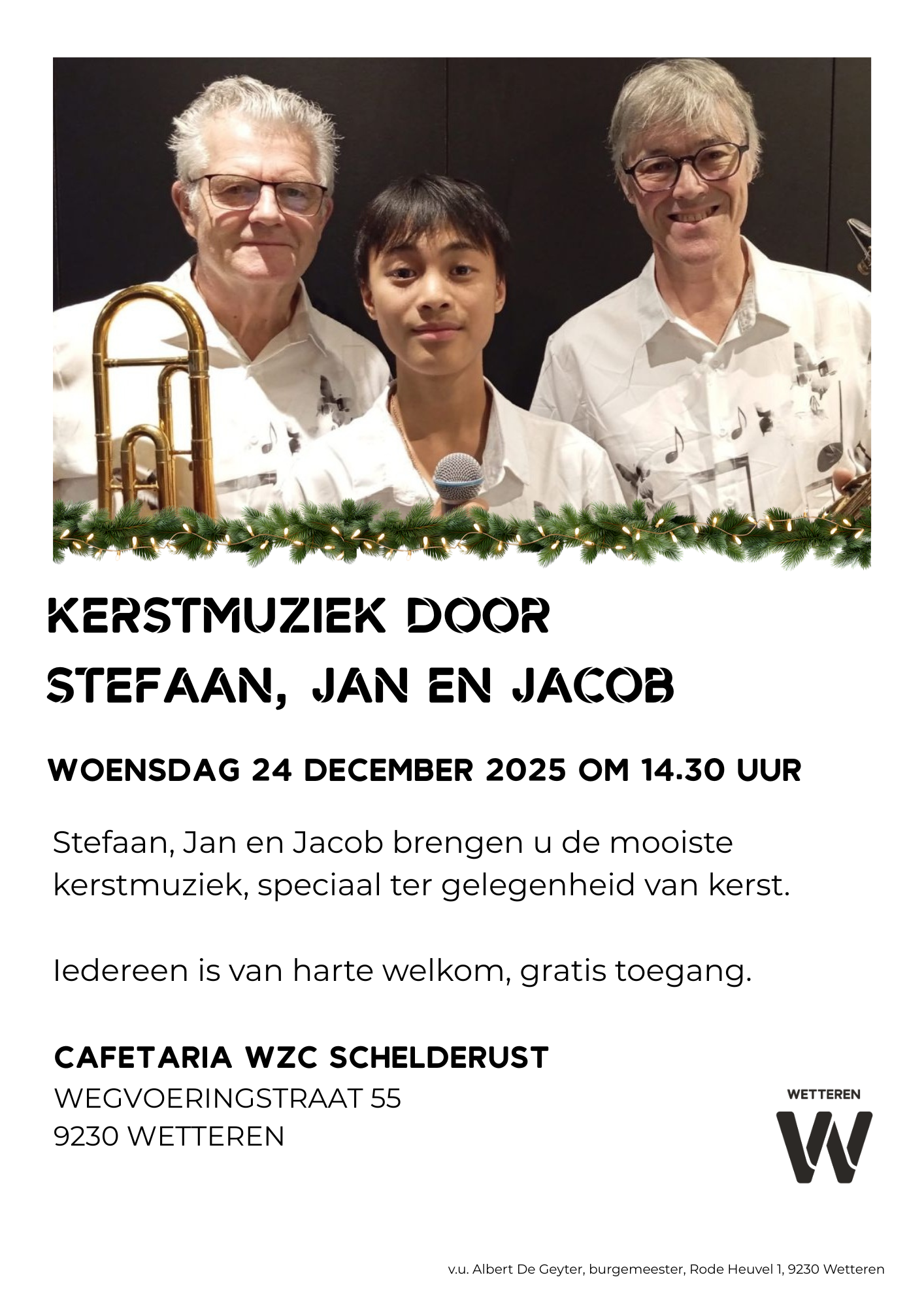 Affiche kerstmuziek