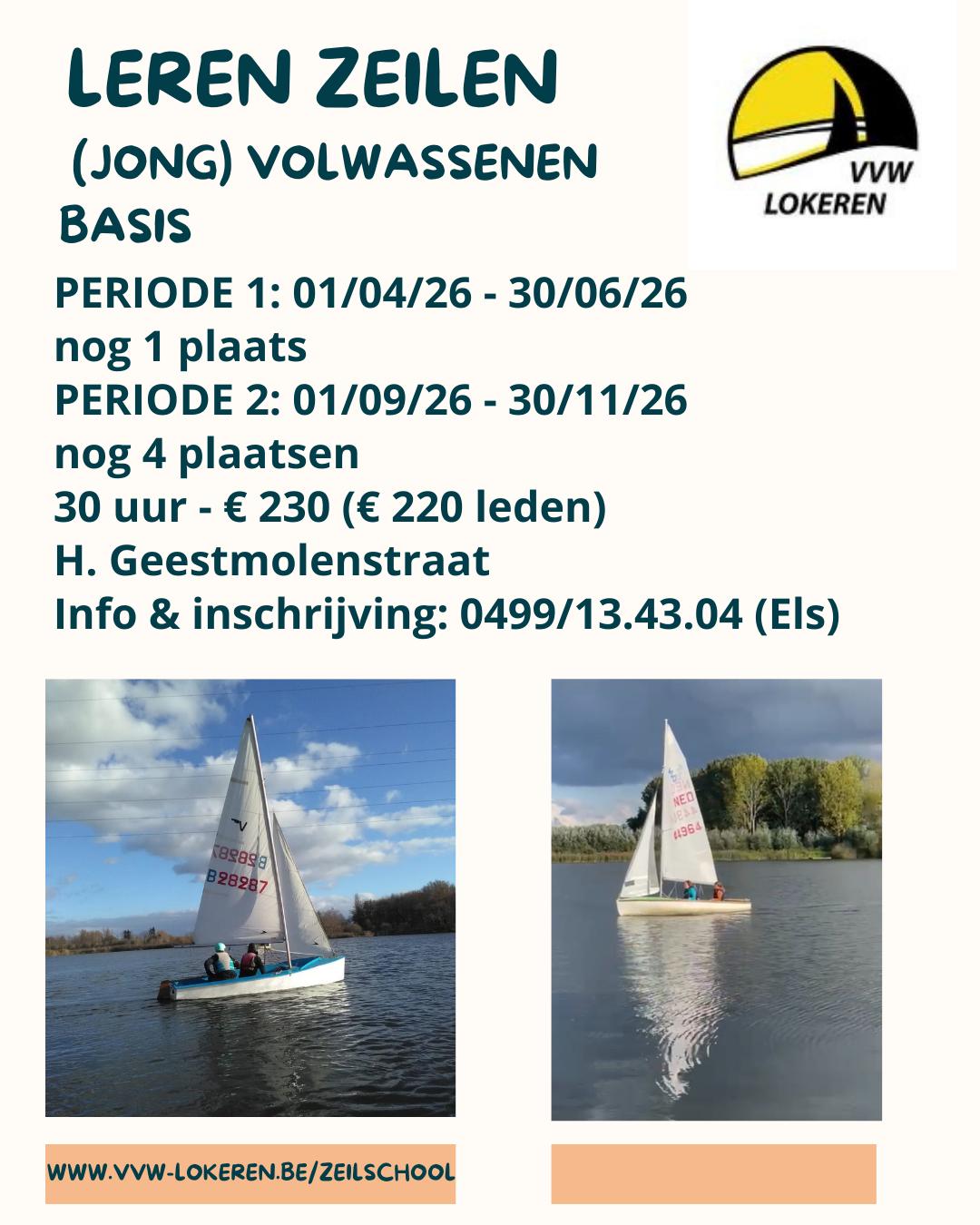 Zeilcursus (jong)volwassenen 2026