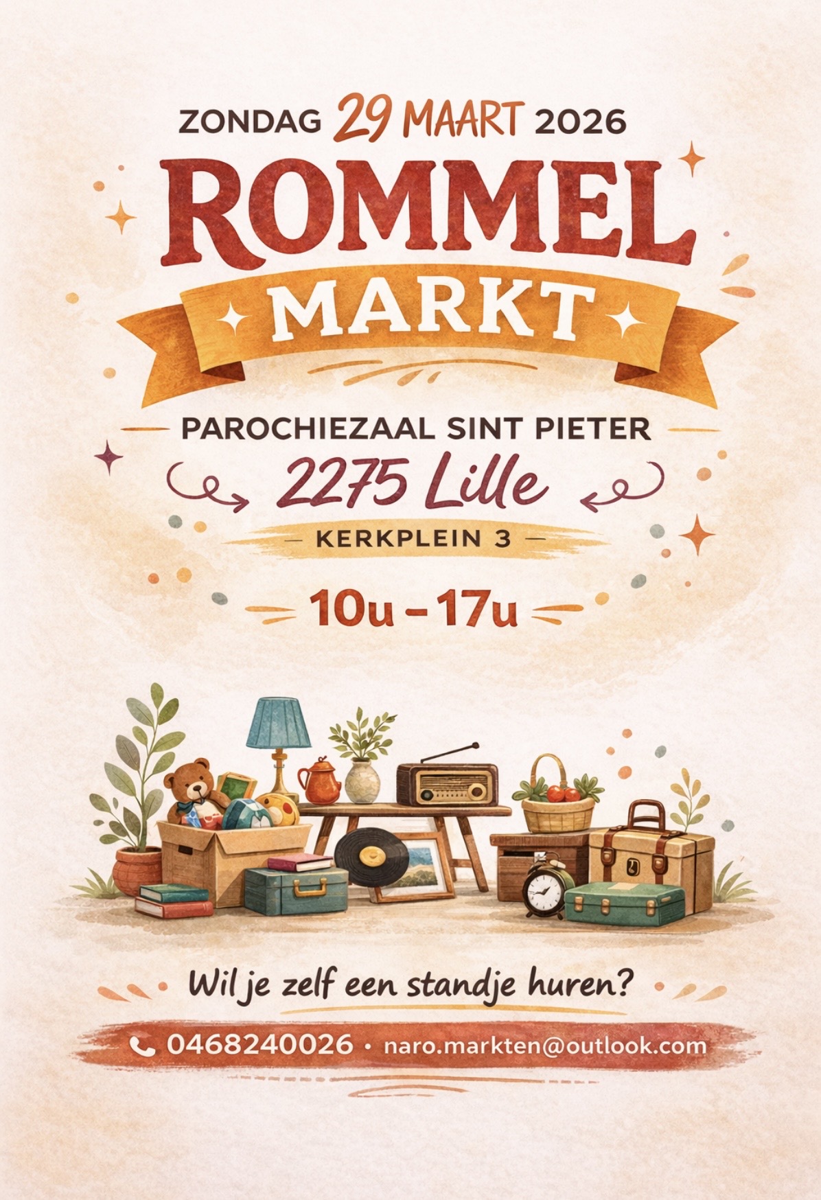 rommelmarkt in de parochiezaal sint pieter te lille 
