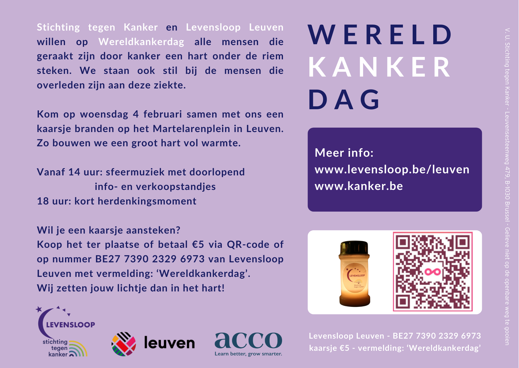 Brand een kaarsje op Wereldkankerdag