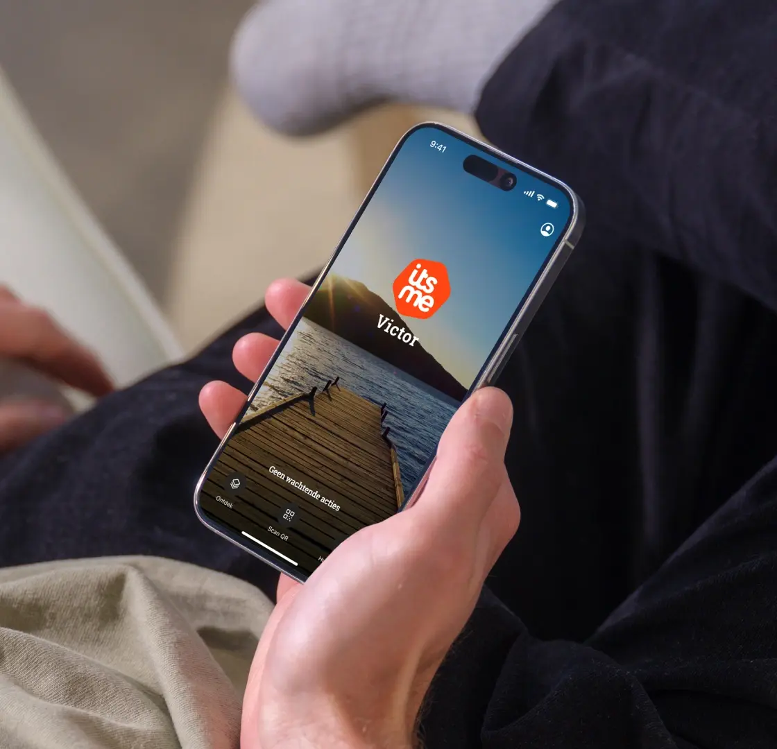 Itsme op een smartphone