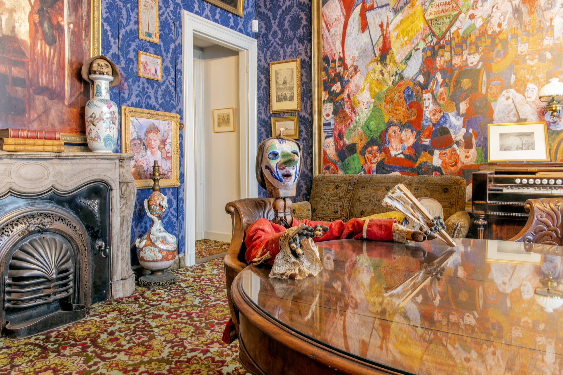 Interieur blauw salon