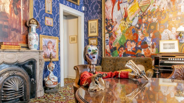 Interieur blauw salon