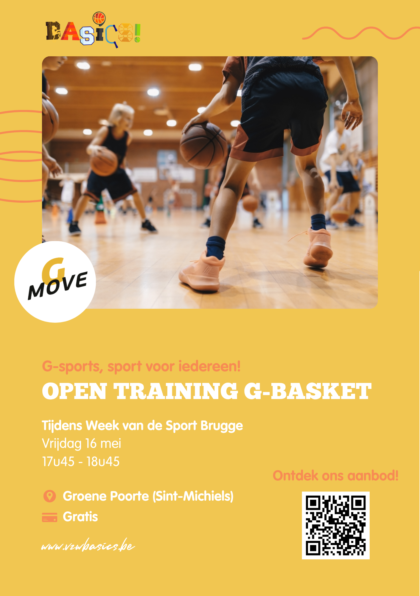 Flyer open training B basketbal