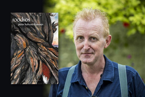 Peter Holvoet-Hanssen en de cover van Roodvos.