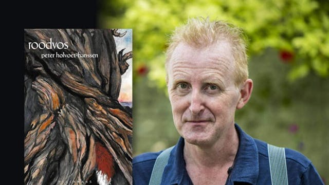 Peter Holvoet-Hanssen en de cover van Roodvos.