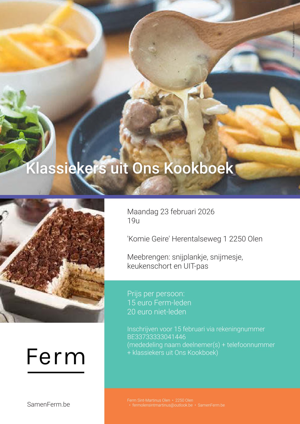 Kookworkshop 'Klassiekers uit Ons Kookboek'