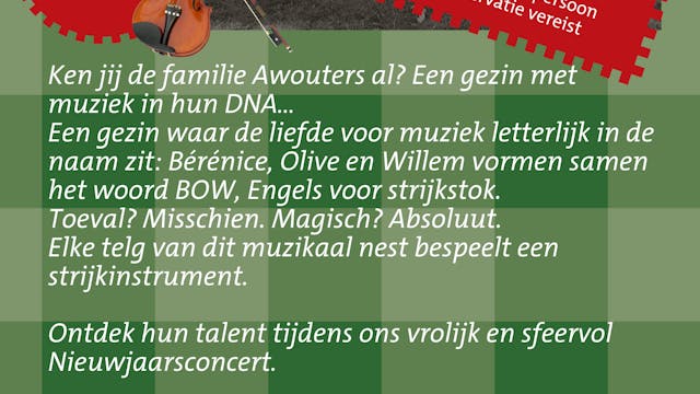 Nieuwjaarsconcertdiner BOWs bij kaarslicht