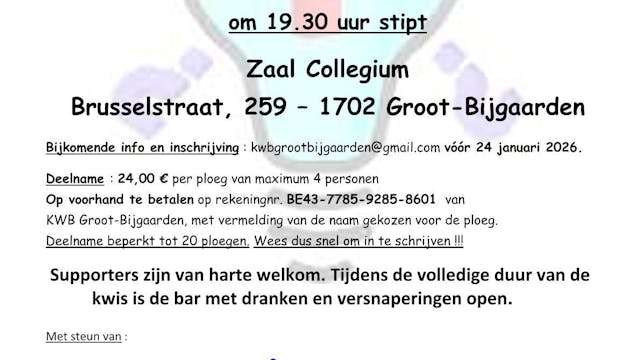 Aankondiging Kwistetwel 2026