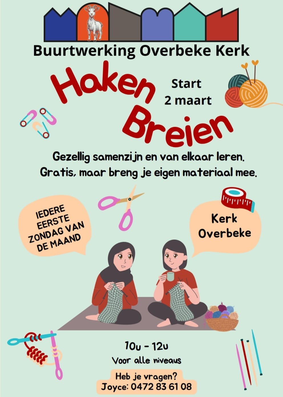Haken en breien kerk Overbeke