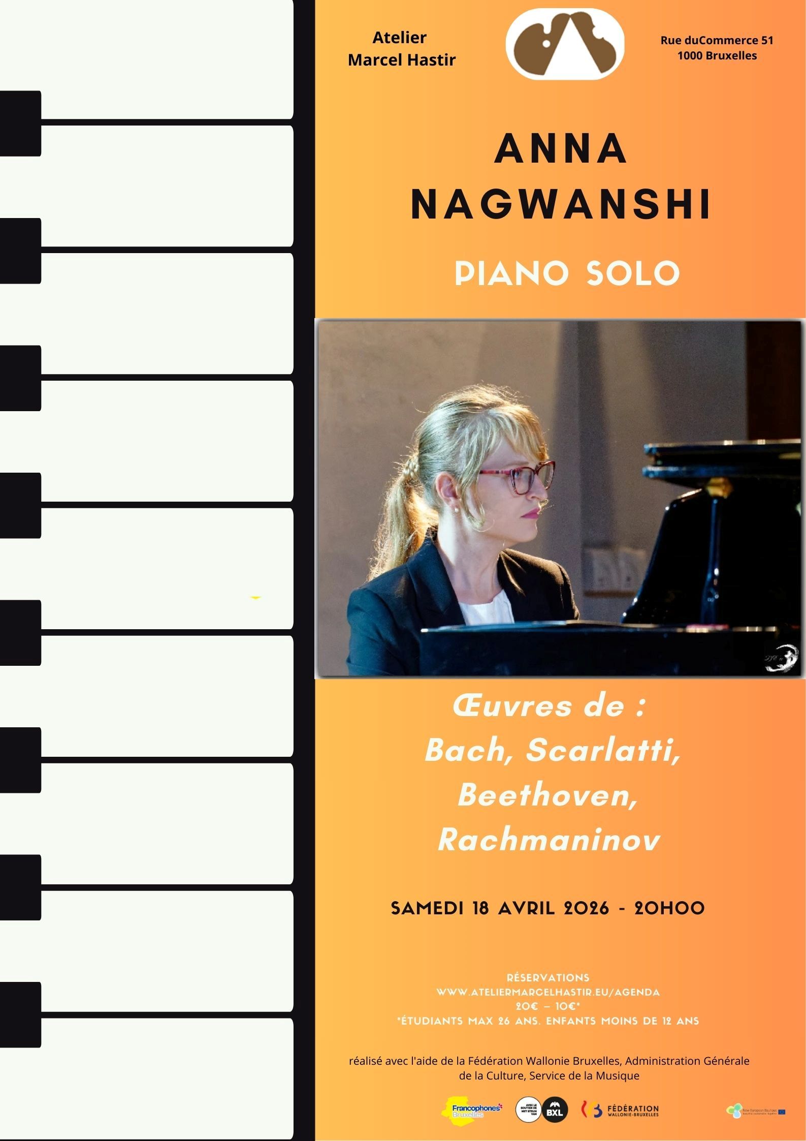 Anna Nagwanshi: solopiano-recital – werken van Bach, Scarlatti, Beethoven en Rachmaninov