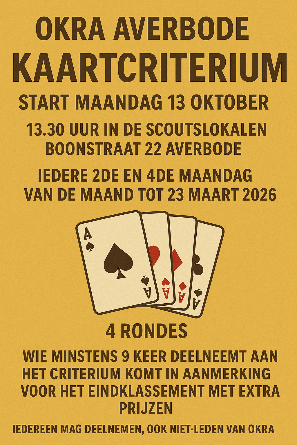 Kaartcriterium OKRA Averbode 2025-2026