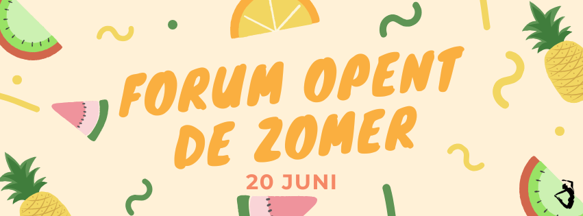 Banner 'Forum opent de zomer'