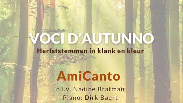 Koorconcert : werken van Rheinberger, Fauré, Mendelsohnn en Whitacre. Het programma wordt aangevuld met sprankelende Italiaanse liederen.