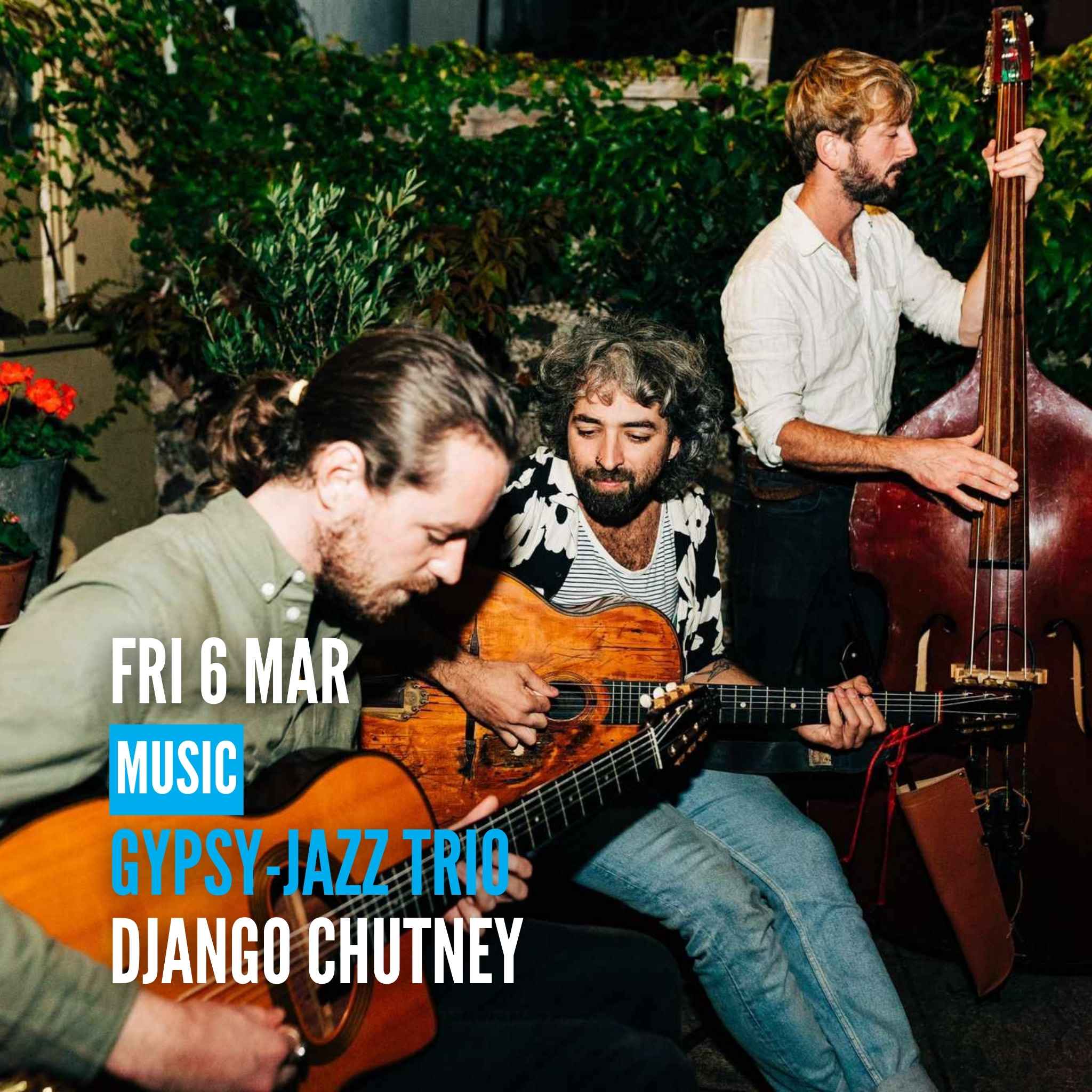 Gypsy-jazz trio: Django Chutney