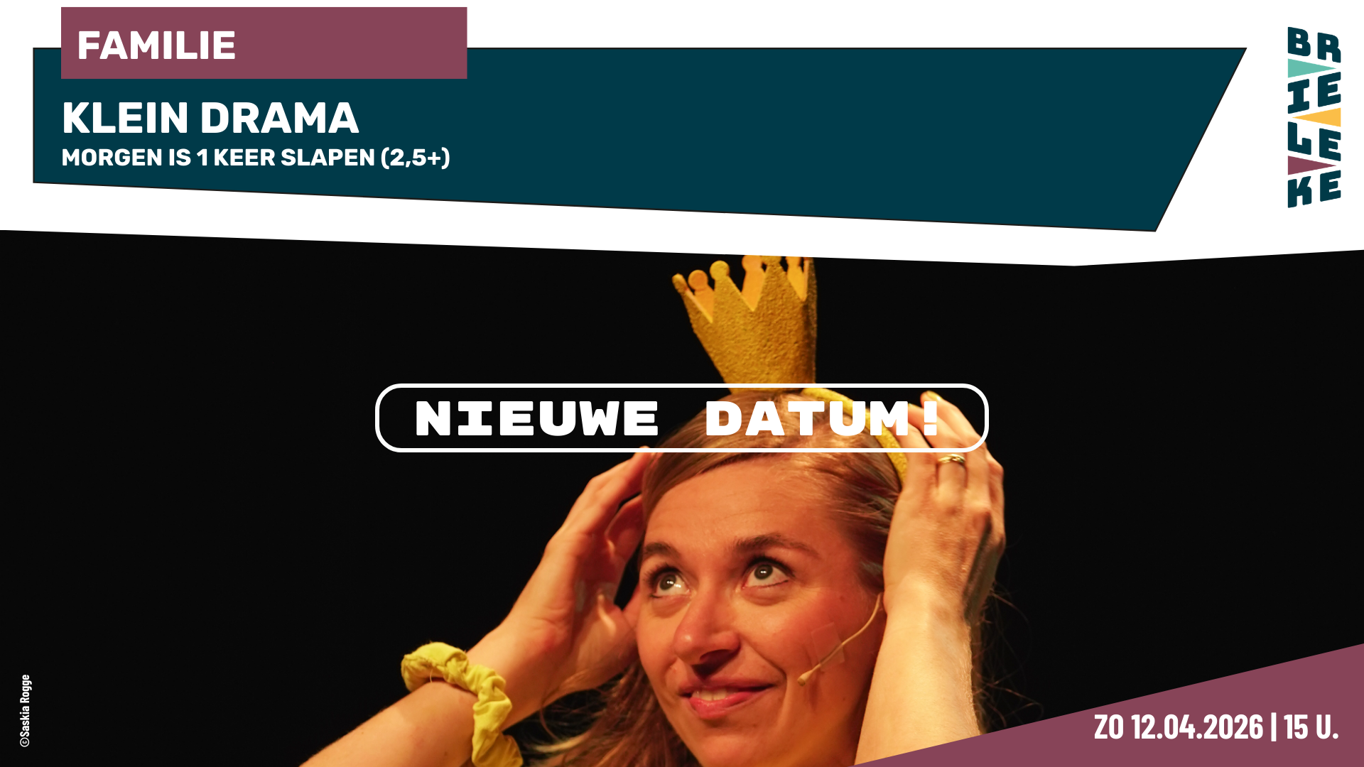 Klein Drama | Morgen is 1 keer slapen (2,5+)