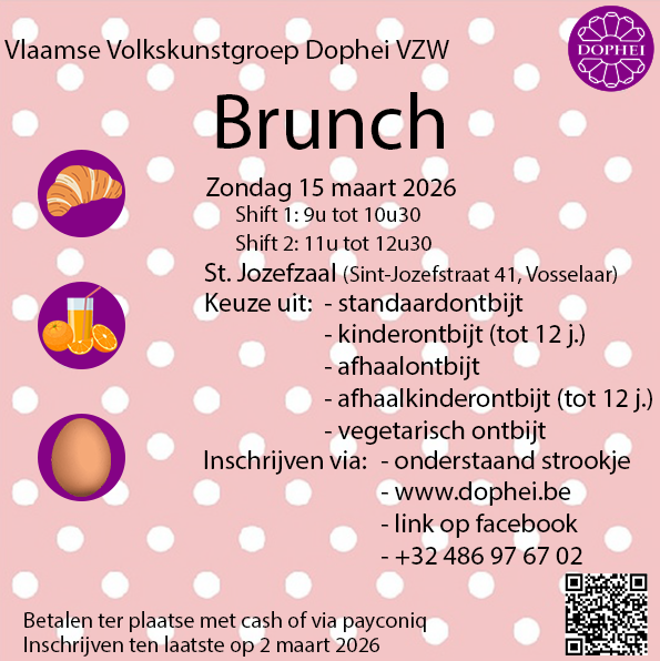 Brunch Vlaamse Volkskunstgroep Dophei