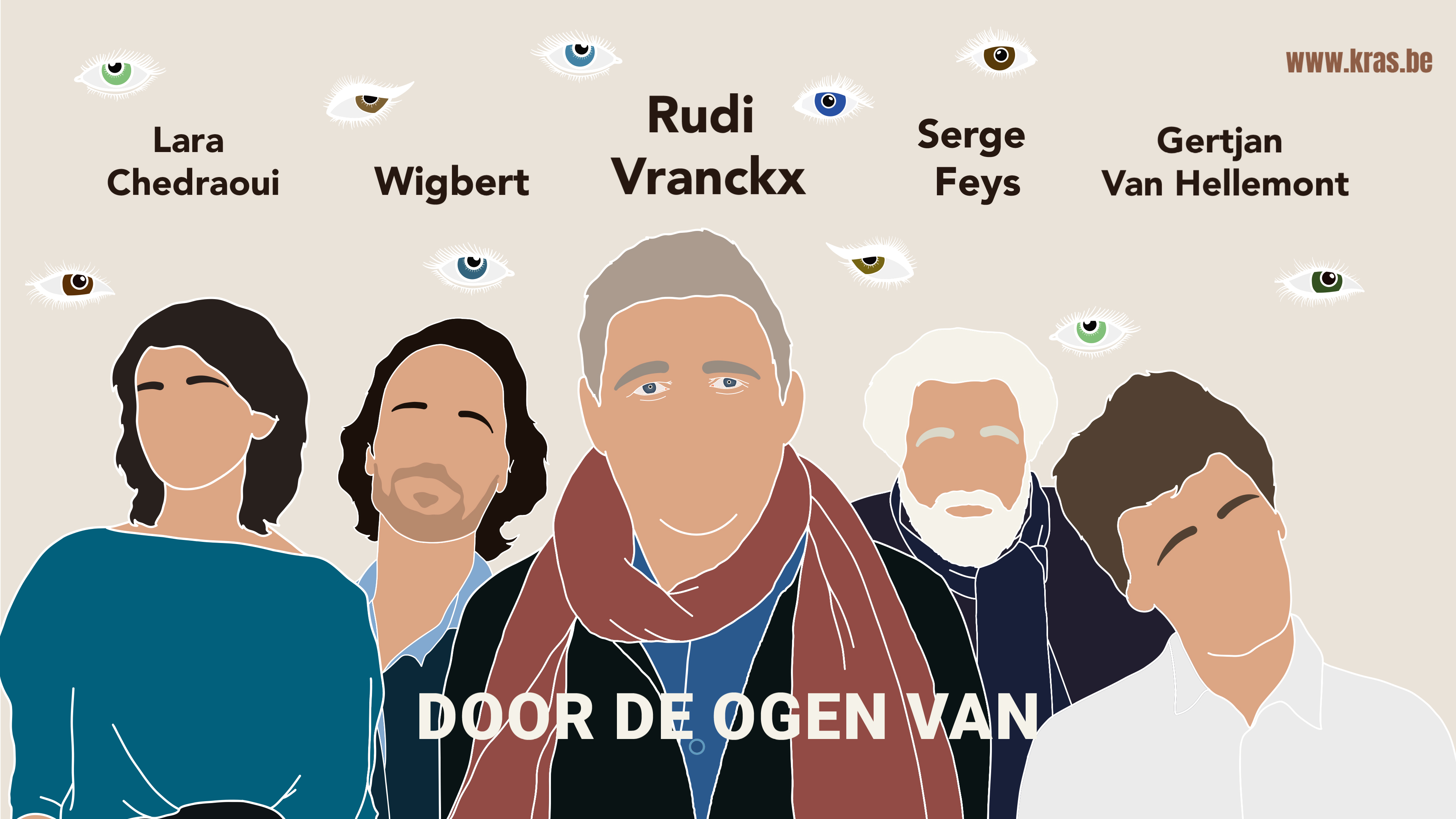 Rudi Vranckx, Lara Chedraoui, Wigbert, Serge Feys & Gertjan Van Hellemont