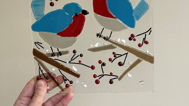 Glaskunst Workshop Glasraam Roodborstjes