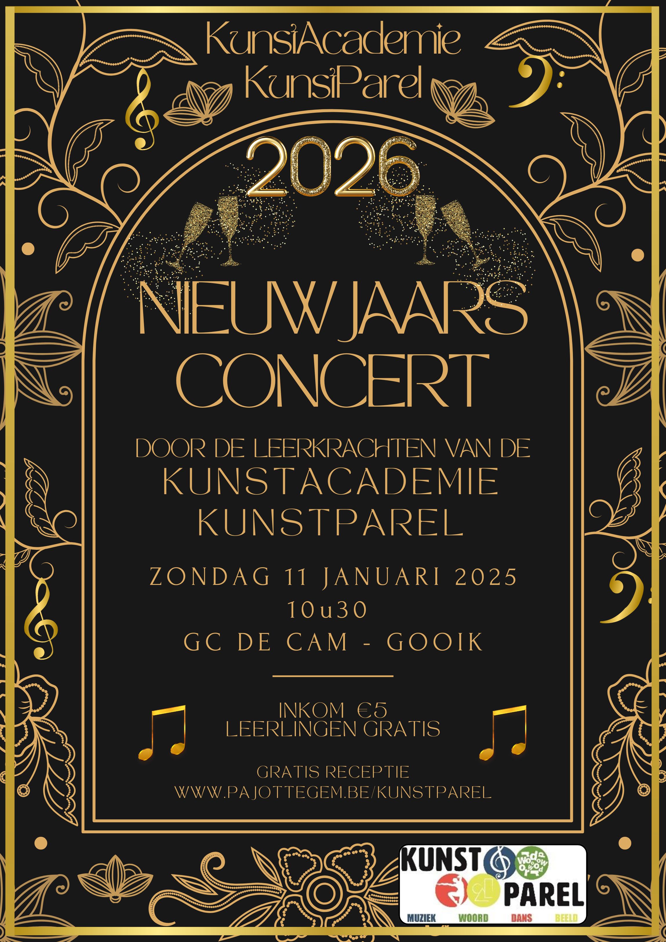 Sprankelend Nieuwjaarsconcert door de leerkrachten van KunstAcademie KunstParel