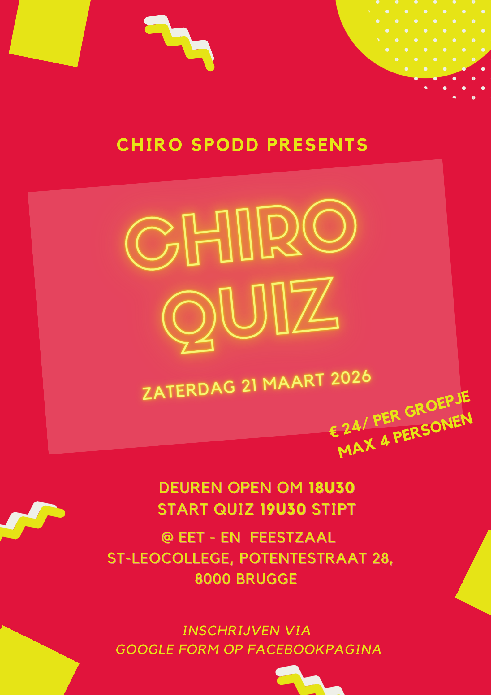 Poster van de Chiro Quiz
