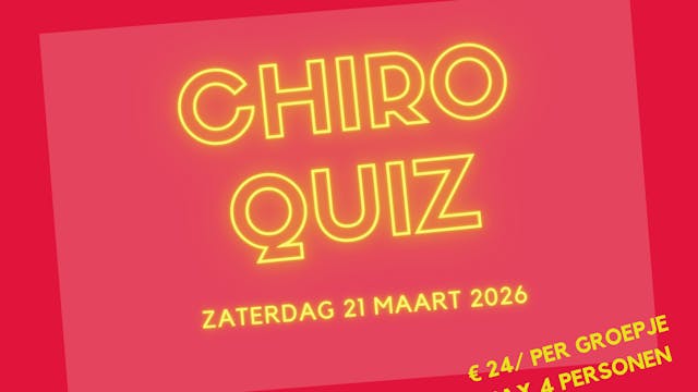 Poster van de Chiro Quiz