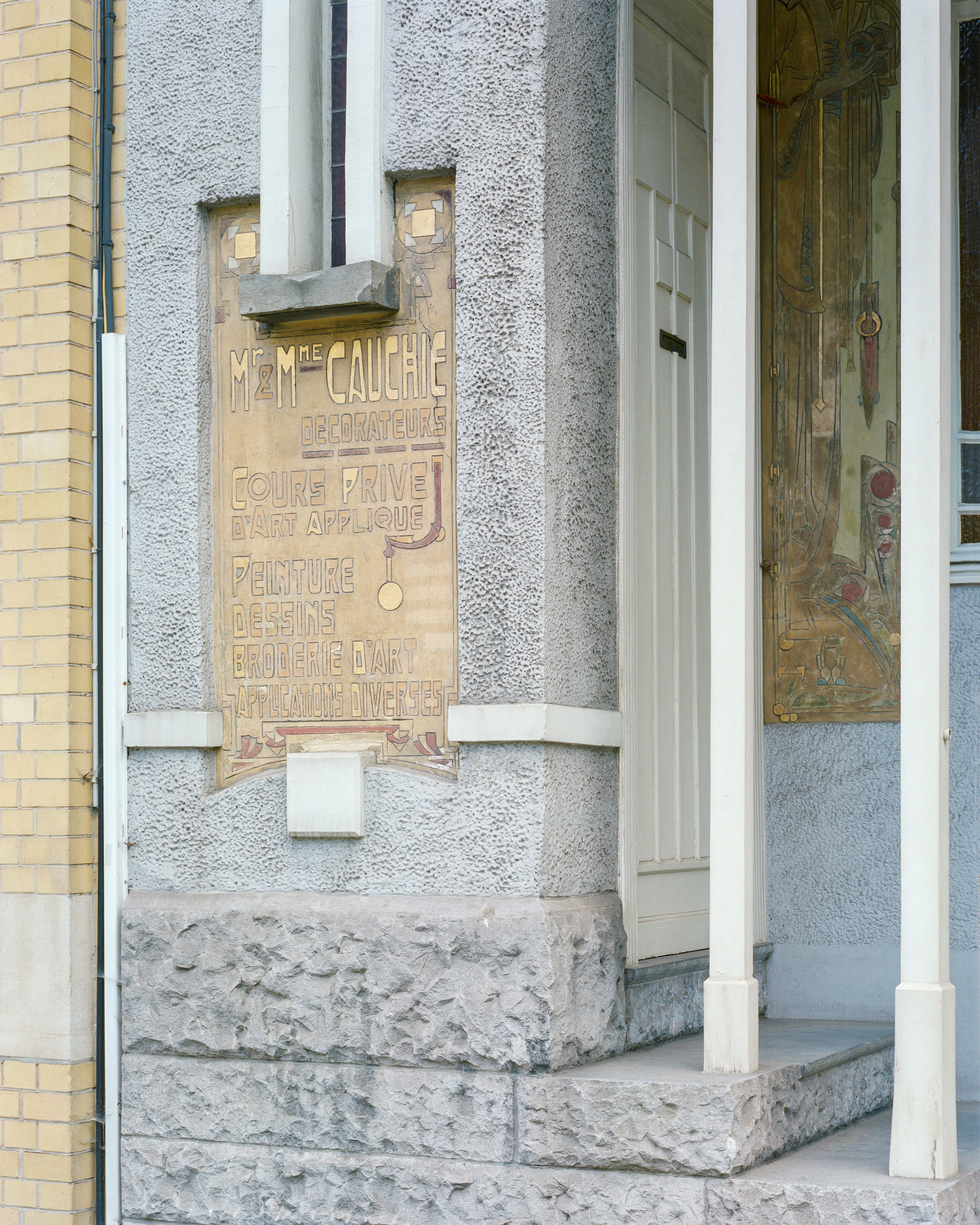 Ontdek de Art nouveau sgraffitotechniek in La Maison Cauchie