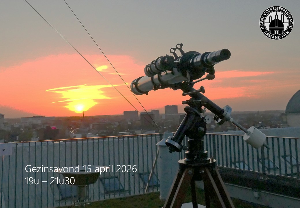Op de gezinsavond kan je bij helder weer de zon, Venus en Jupiter bewonderen!