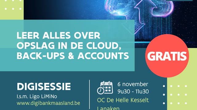 Digisessie: Cloud, accounts, backup