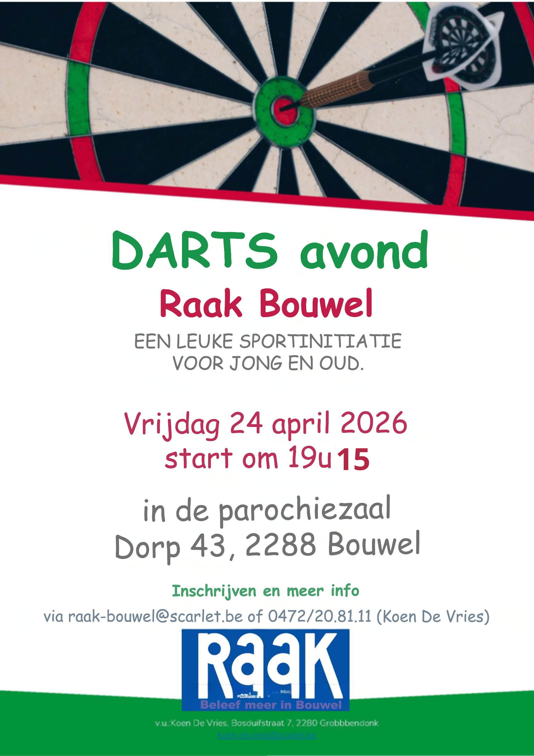 Uitnodiging Darts