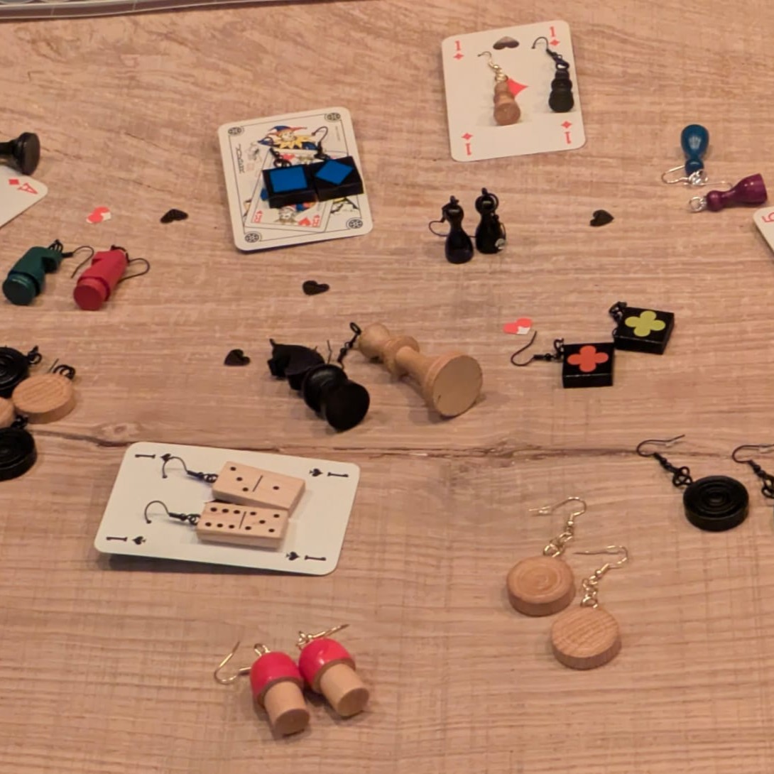 oorbellen van spelonderdelen