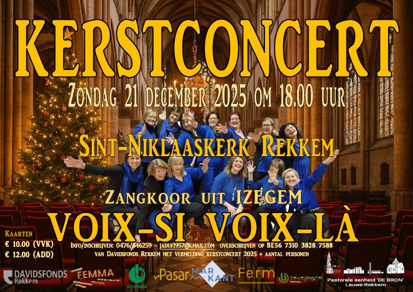Sfeervol optreden van Izegems zangensemble Voix-Si  Voix-Là