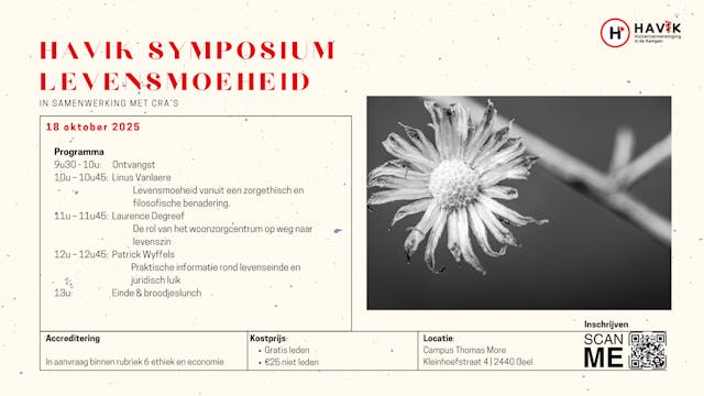 Havik Symposium Levensmoeheid