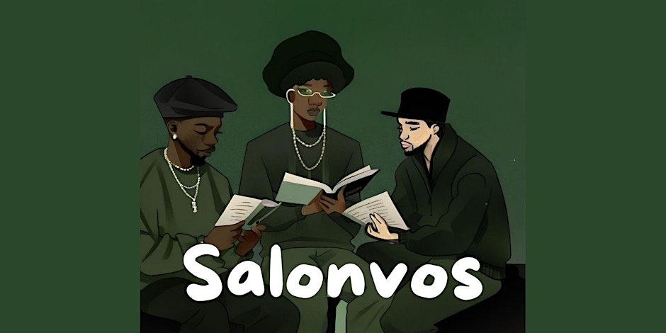 drie figuren staat bij elkaar en lezen in een boek