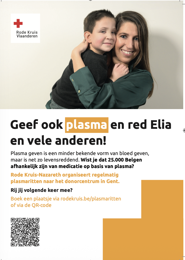kom ook plasma doneren. rij mee met onze plasmarit