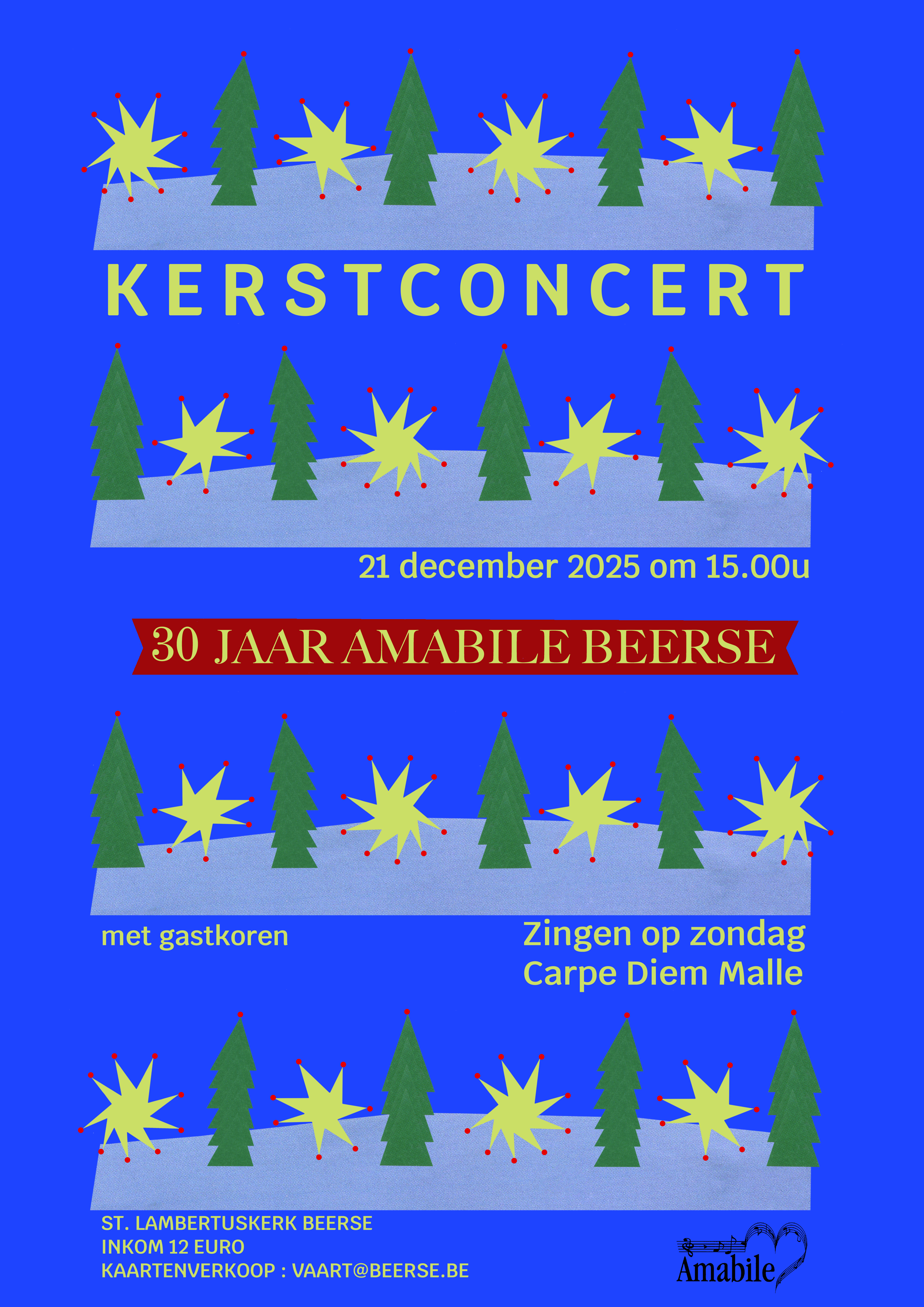 affiche kerstconcert Amabile Beerse