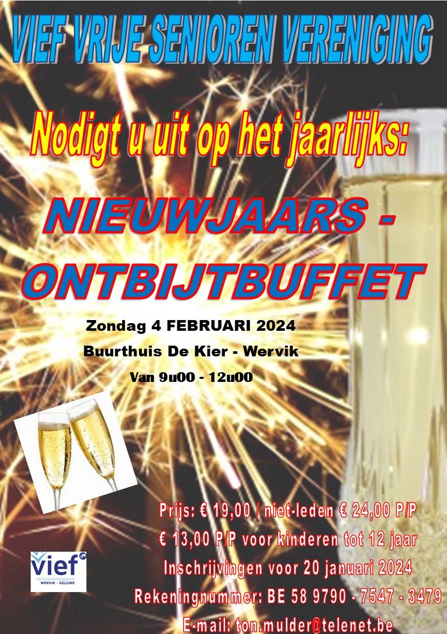 Flyer Nieuwjaarsontbijt buffet
