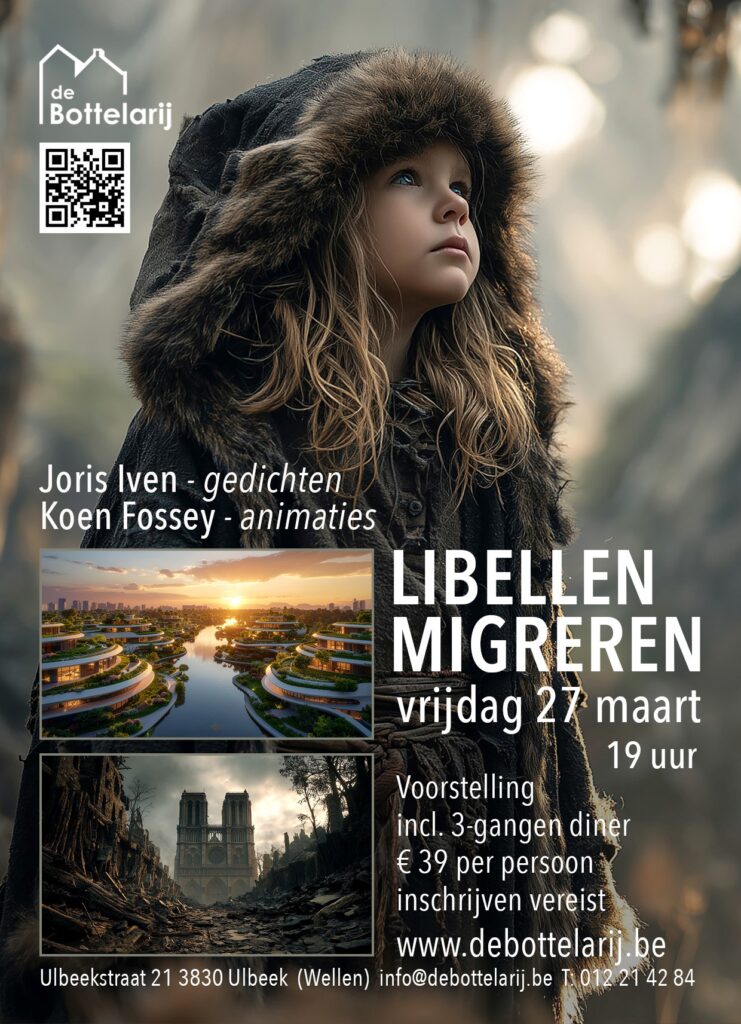 Affiche Libellen migreren | klimaatgedichten