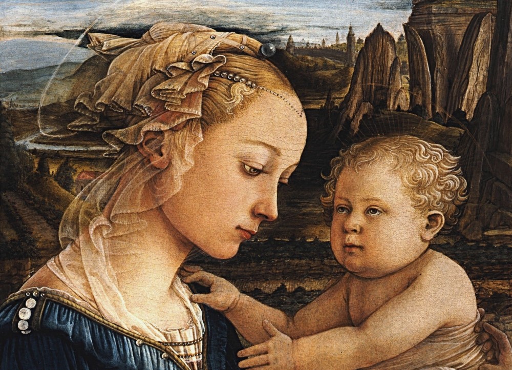 Madonna and Child with two Angels