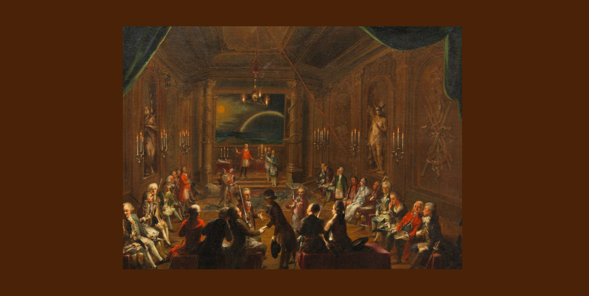 Dit was Mozarts loge, maar of hij zelf op te zien is, is niet zeker.