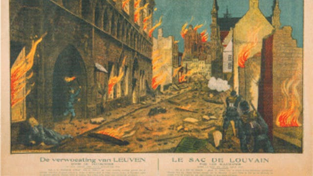 Bibliotheek in brand