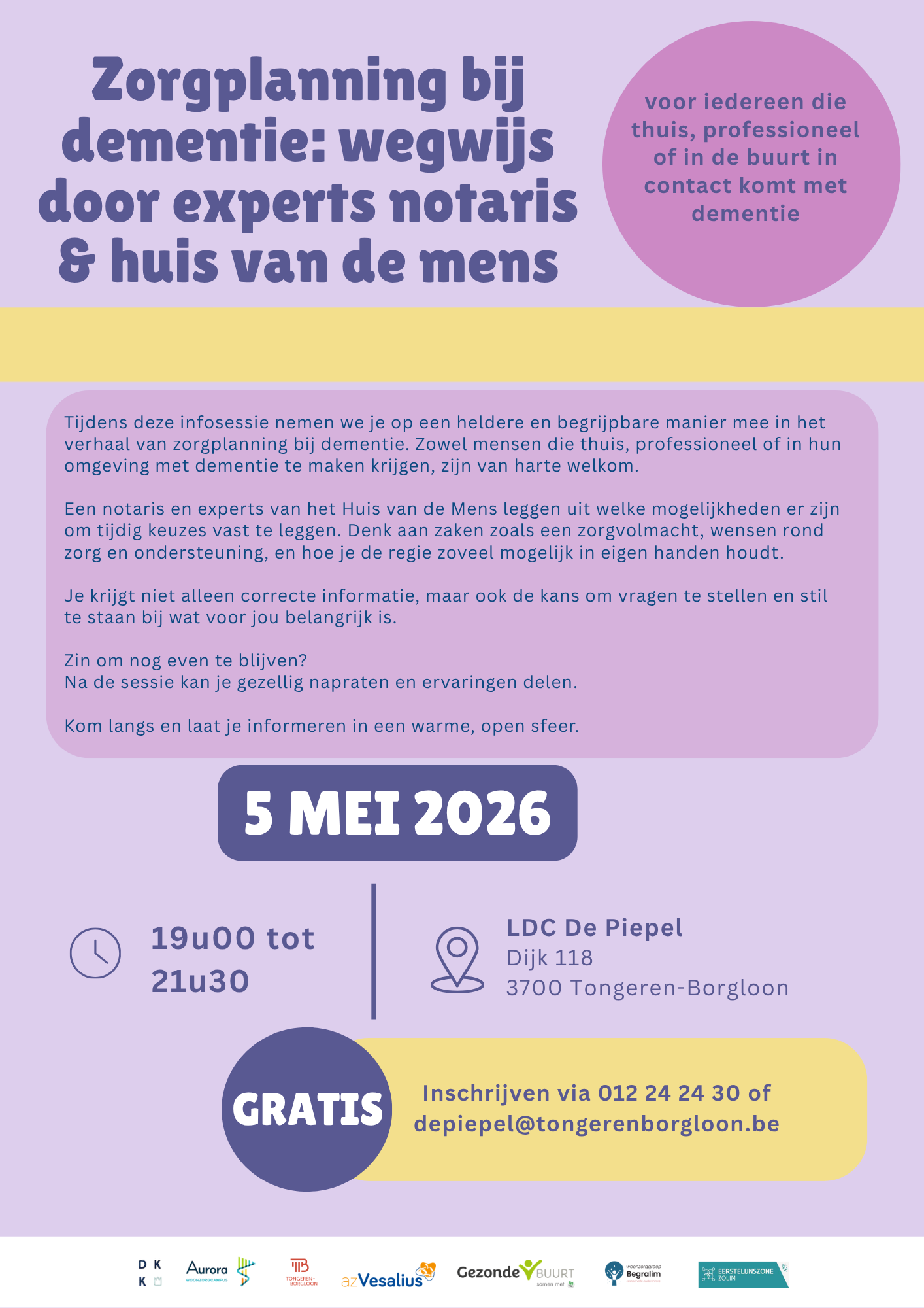 Zorgplanning bij dementie: wegwijs door experts notaris & huis van de mens