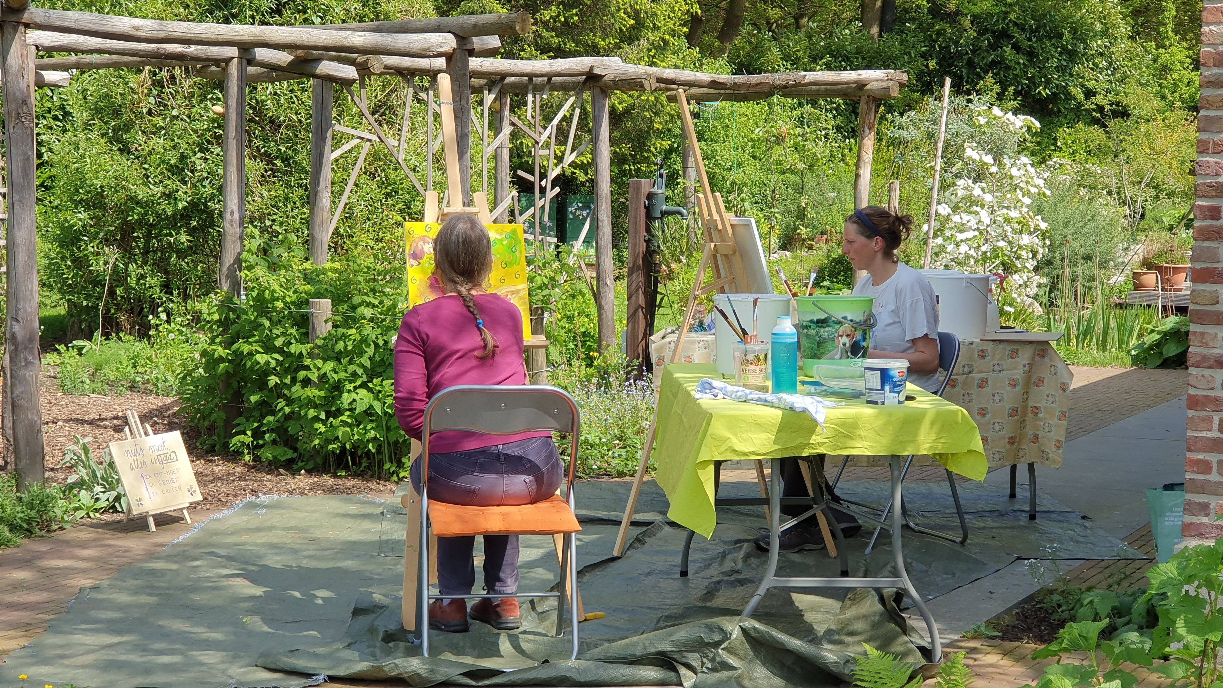 schilderen tijdens de duo-dag