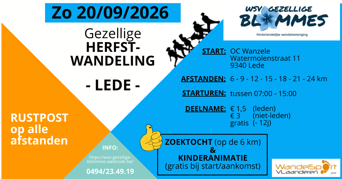 Affiche Herfstwandeling 2026