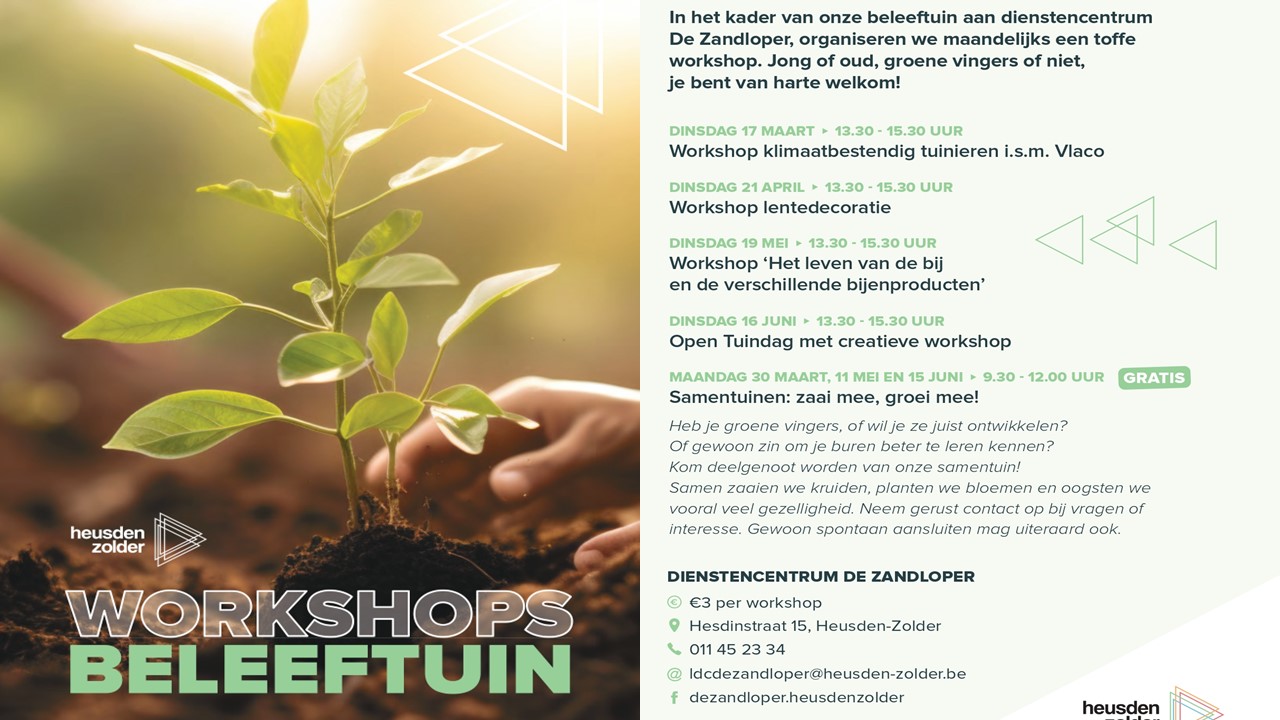 Workshops Beleeftuin LDC De Zandloper