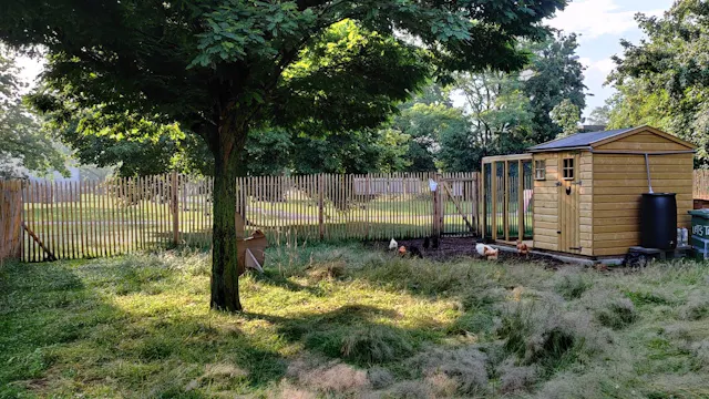 Zicht op onze kippenren