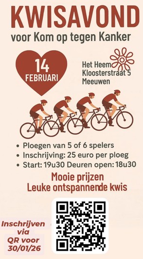 Kwistet wel ten voordele van Kom Op Tegen Kanker