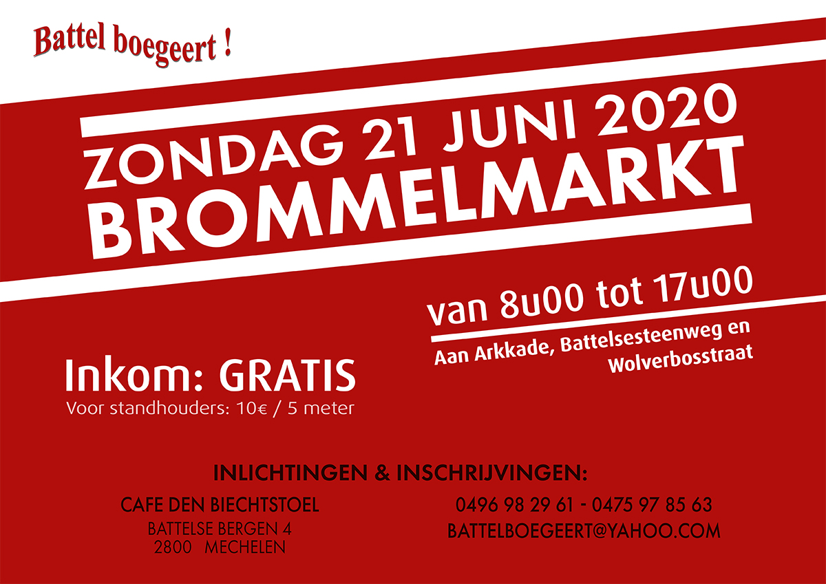 Affiche Rommelmarkt Battel 2020